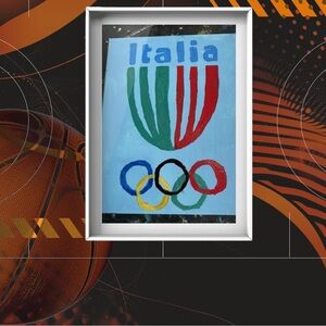 Italia Olympic Art Print with Rings